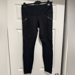 Black Lululemon Leggings with Zipper Pockets